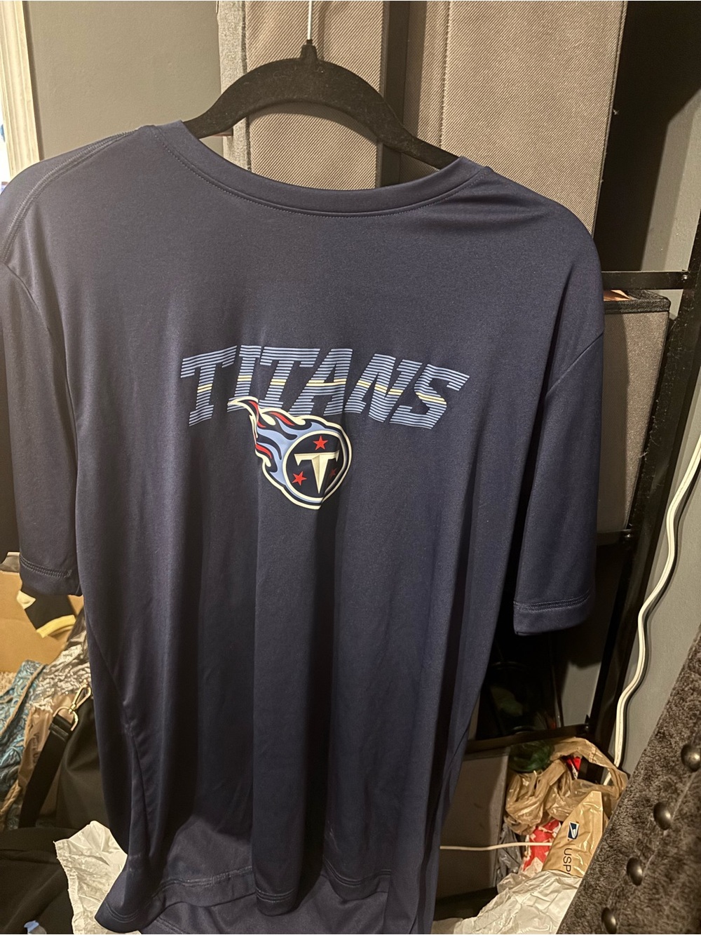 NFL Titans Navy Short-Sleeve Logo Tee